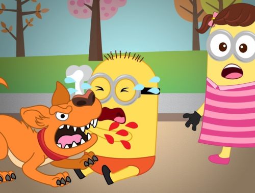 Minions Banana Teases Puppy & Bitten by Daddy Dog New Episodes! 