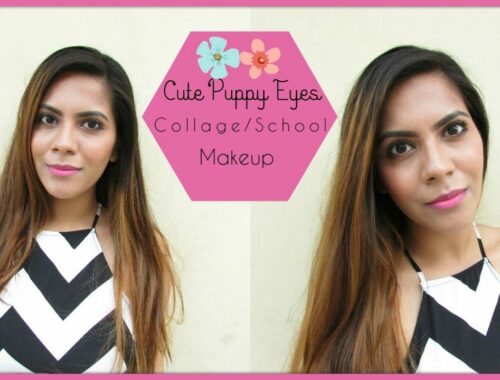 Cute Puppy Eyes Makeup- School/Collage Makeup
