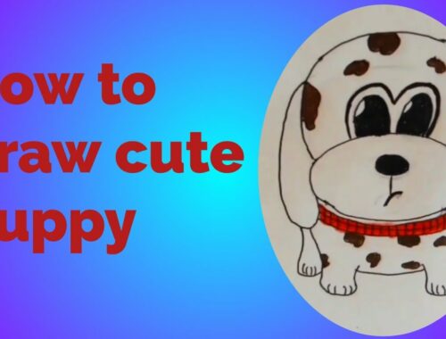 How to cute puppy | Cute dog drawing | #shorts | #cute, #drawing, #dog #puppy
