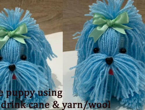DIY easy & cute puppy || Yarn puppy || Yarn dog || Yarn craft ||  Wool craft ||