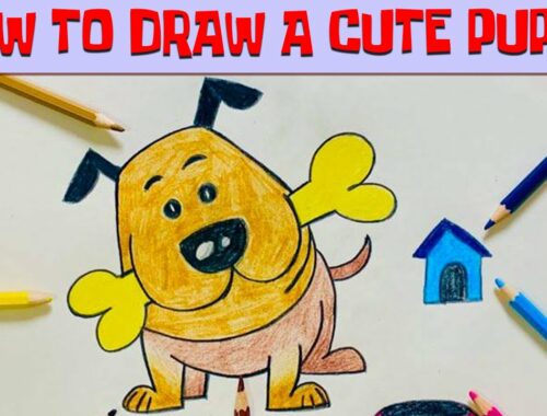 HOW TO DRAW A CUTE PUPPY STEP BY STEP