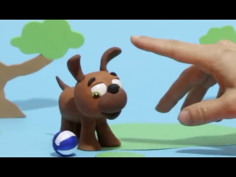 Cute puppy dog Stop motion cartoon for children - BabyClay