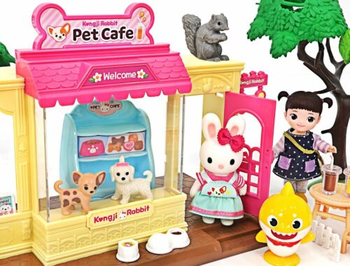 Kongji Rabbit Dog Cafe Play Pinkfong, baby shark and cute puppy! | PinkyPopTOY