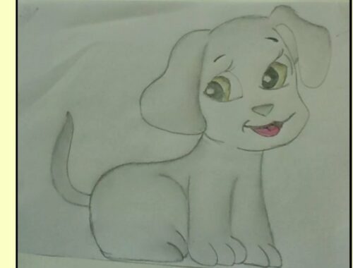 How to draw a cute puppy in pencil shading