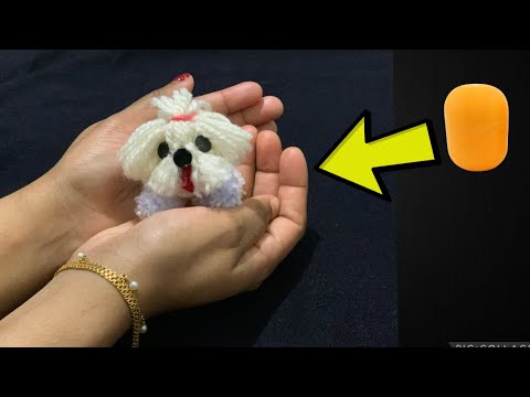 Making a little woollen dog| world smallest cute puppy or dog |DIY woollen crafts ideas
