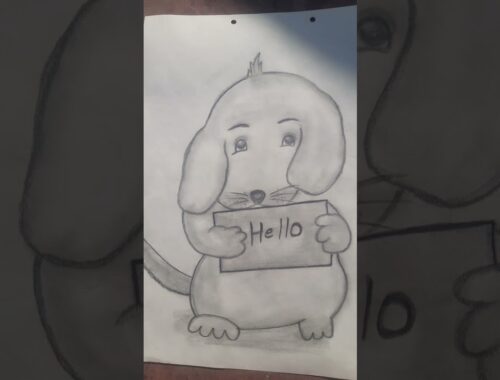 cute puppy drawing easy drawing @crazy girl art