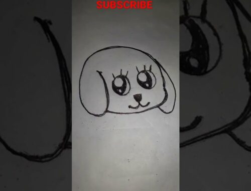 #shorts | How To Draw A Cute Puppy Face || Pen Drawing | Full Video| #drawing #art #Sumanartcreation