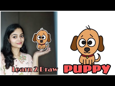 Learn 2 Draw Cute PUPPY - Step by Step Tutorial - Easy Drawing videos