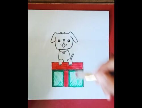 Drawing Cute Puppy surprise fold #shorts