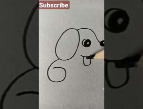 how to draw a dog |         cute puppy drawing |               cute drawing like this video #short