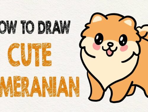 How to draw pomeranian dog easy * cute puppy*