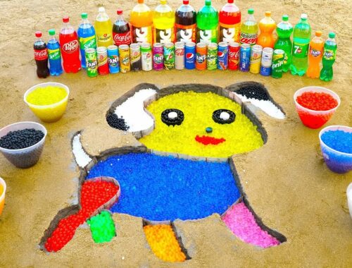 How to make Rainbow Cute Puppy with Orbeez, Coca Cola, Fanta and Mentos | Amazing Experiments