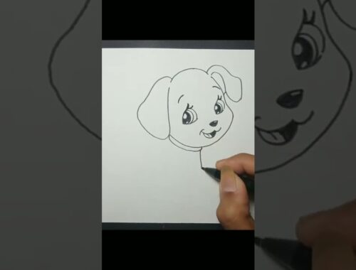 How to Draw a Cute Puppy #shorts