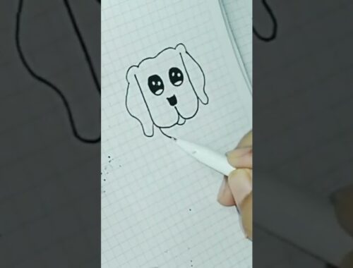 cute puppy drawing #shorts #condsty #creativeart #drawing #ashortaday #viral