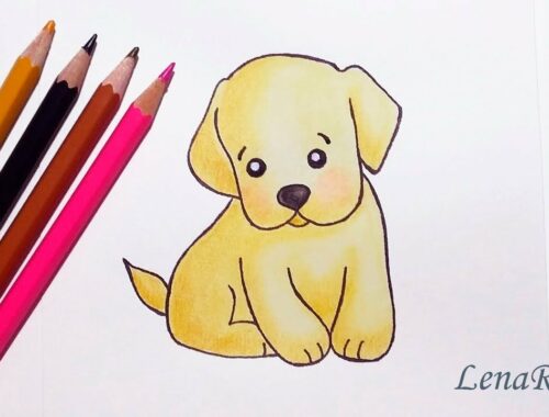 Cute Puppy Drawing Easy #shorts