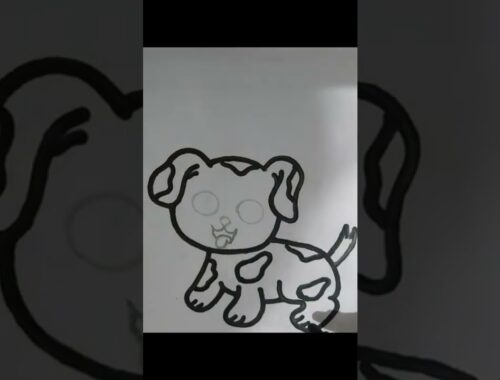 #shorts # cute puppy drawing #easy drawing # drawing world
