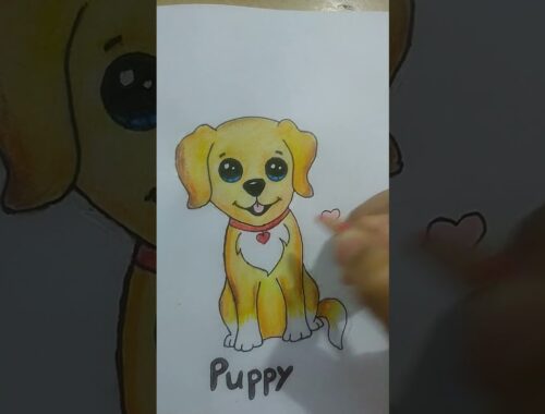 Cute puppy drawing#oihita#shorts