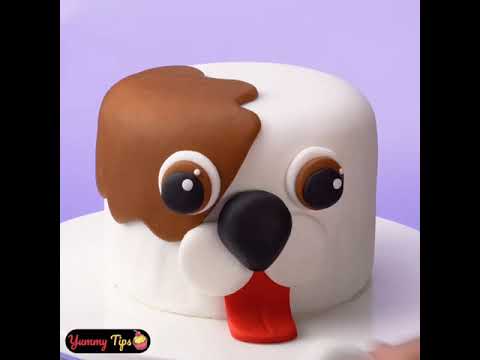 Cute Puppy Cake Decoration recipes #shorts #short