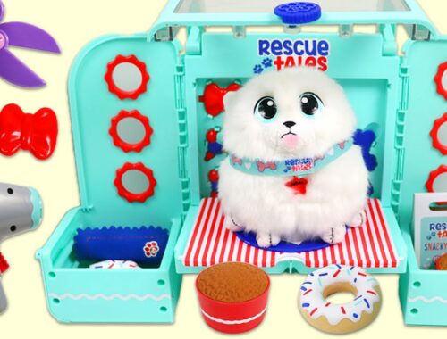 Little Tikes Rescue Tales Cute Pomeranian Puppy Adoption with Groom N' Go Pet Backpack Kit!