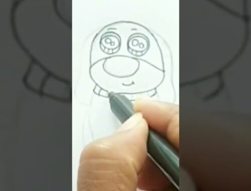 How to Draw a Cute Puppy Dog Easy/Dig Drawing/Simple Drawing Ideas/ Creative Art/Animal Drawing