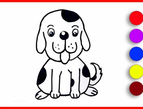 How to draw a cute Puppy for kids step by step easy drawing
