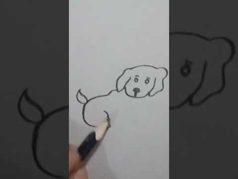 how to draw a cute puppy || easy drawing || mikail art, s...#shorts