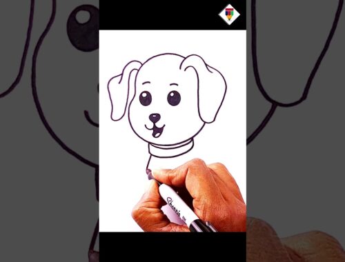 #How to Draw Cute Puppy#Drawing the Cutest Dog#Draw so Easy#Shorts