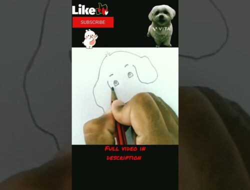 How to Draw Cute Puppy Saying Hello | Pencil Drawing Sketch #shorts #puppy