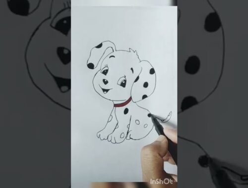 How to draw a cute puppy drawing ll #shorts #drawing #pencilsketch #drawingtutorial #dog #viral