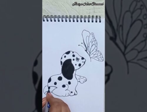 #shorts |Cute Puppy Drawing | |Dog Drawing easy| #dogdrawing