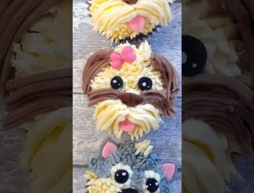 EASY Cute PUPPY Cupcakes Decorating || How To Make CUTE Puppy Dog CUPCAKES