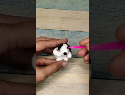 Hearty mini cute puppy art #shorts #minipuppy #cutepuppy #claypuppy #youtubeshort