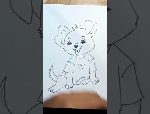 Cute Puppy drawing | #swarnaart #drawing #puppy