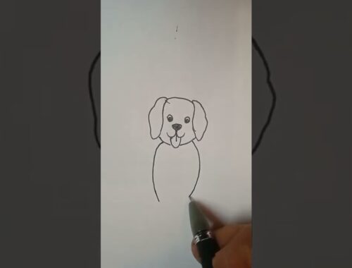 Let's Draw A Cute Puppy # Animal Drawings # Shorts