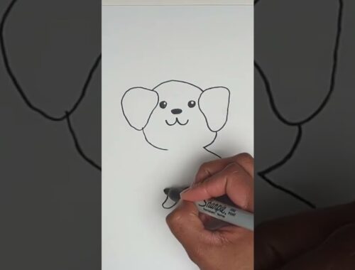 How to draw a cute puppy