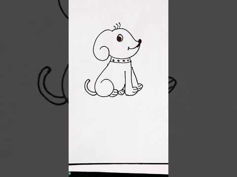 How to draw cute puppy# All the dog lovers raise your hand in comment box #kidstomise learning