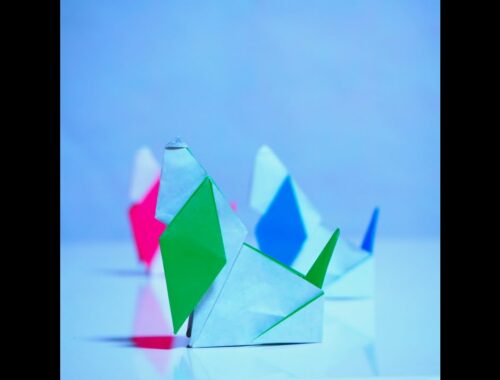 〈折り紙〉"バセットハウンド"の折り方〈How to make an origami "Basset Hound"〉"巴吉度猎犬"的折法 by kazuyuki tsuji