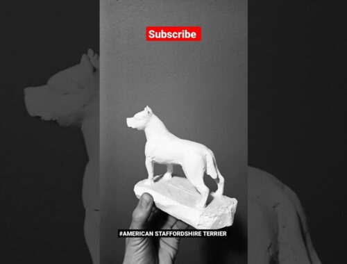 American Staffordshire terrier Amstaff sculpture dog