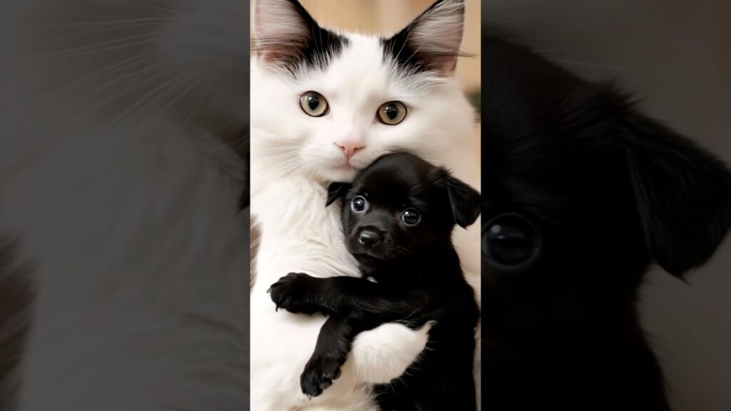 This Maine Coon Cat Loves Its Puppy Pal This Maine Coon Cat Loves Its Puppy Pal