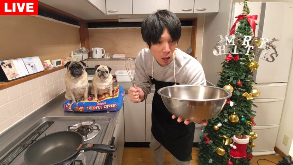 🔴クリスマス生配信！聖なる夜にケーキのデコレーションに初挑戦します